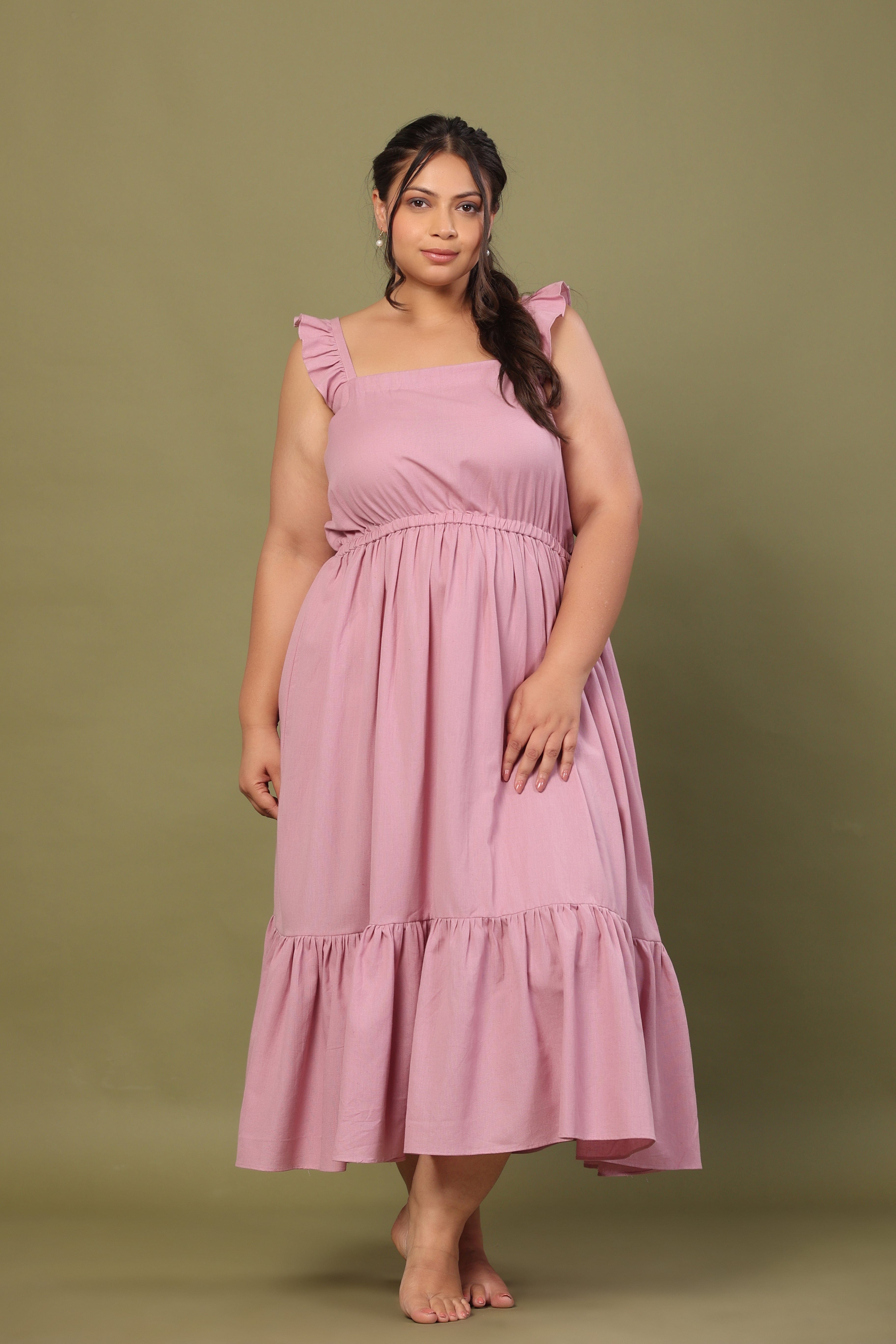 Faye Dress in Sherbet Pink