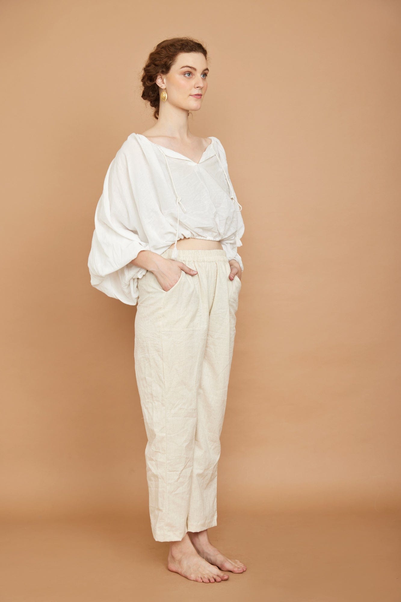 Ojasvi-Hose in Creme