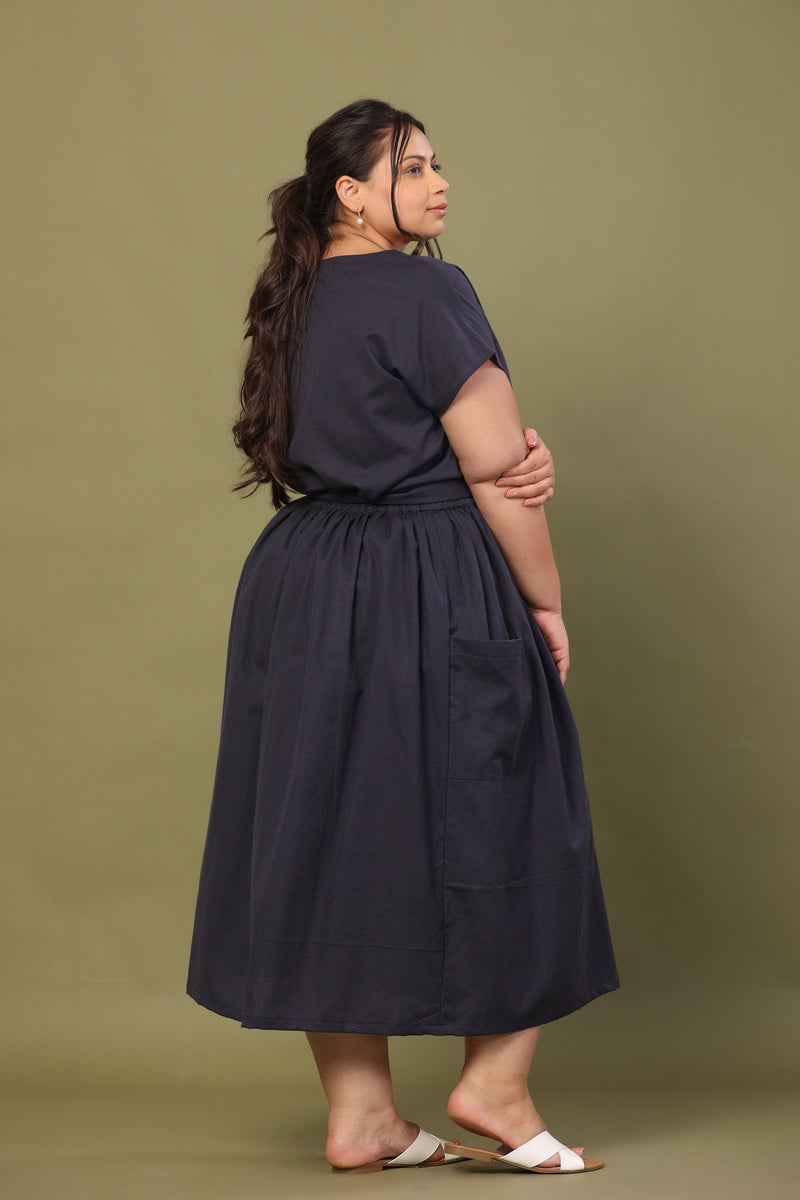 Cordelia Skirt Set in Navy