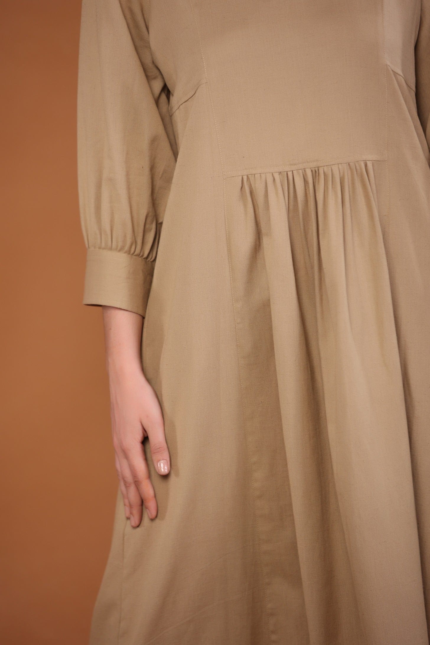 Elizabeth Dress in Camel