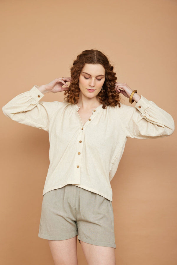 Ayana Blouse in Cream